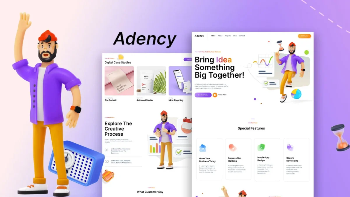 Adency: Elementor Template Kit for Creative Business & Agencies - Image 1