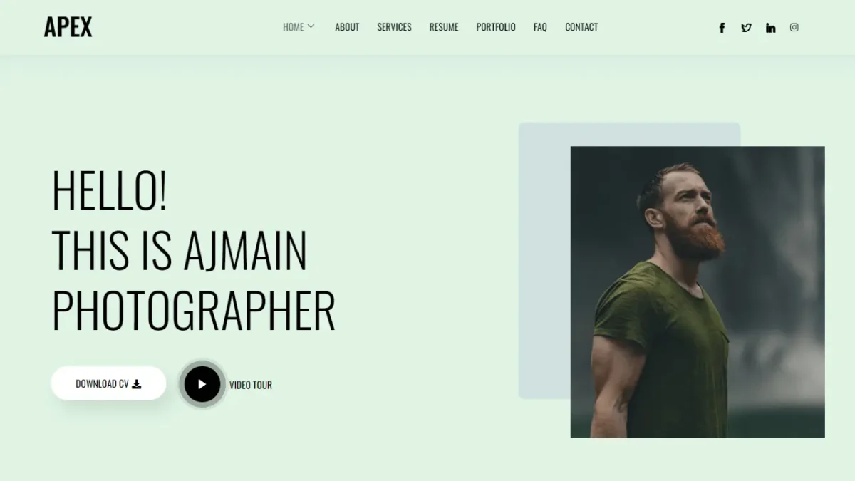 Apex: Elementor Template Kit for Creative Personal Portfolios - Image 1