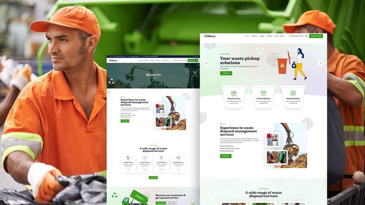 BinUp: Elementor Template Kit for Waste Pickup & Disposal Services - Image 1