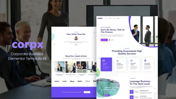 CorpX: Elementor Template Kit for Corporate Businesses