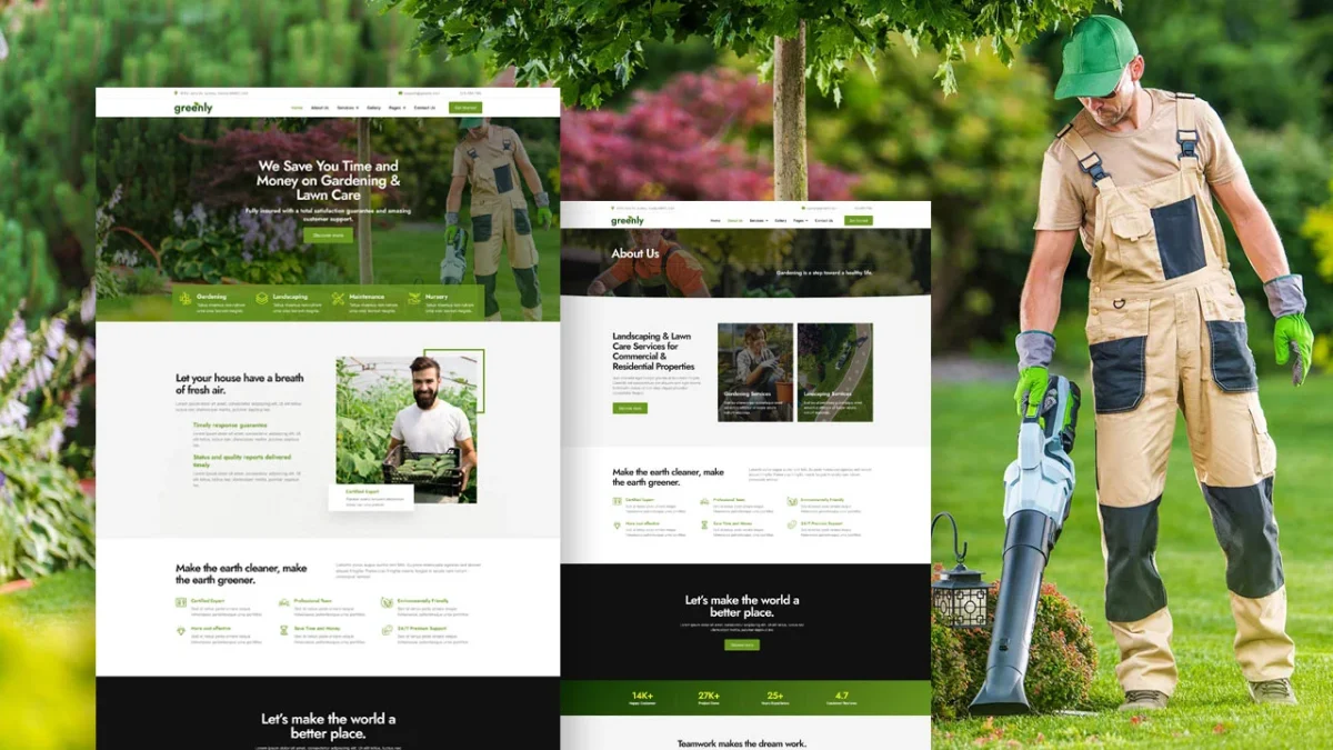 Greenly: Elementor Template Kit for Landscape & Gardening Services - Image 1