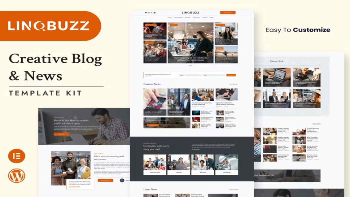 Linqbuzz – Blog & Magazine Elementor Pro Template Kit - Image 1