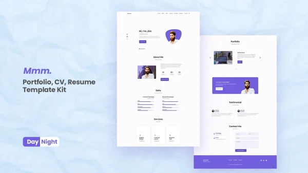 Mmm.: Elementor Template Kit for Personal Portfolios