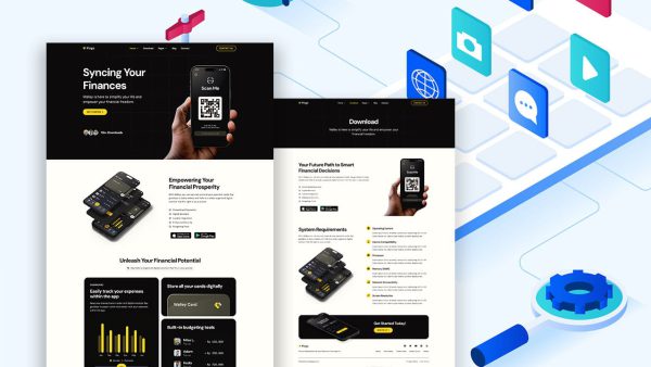 Pingo: Elementor Template Kit for Fintech Startup Mobile Apps