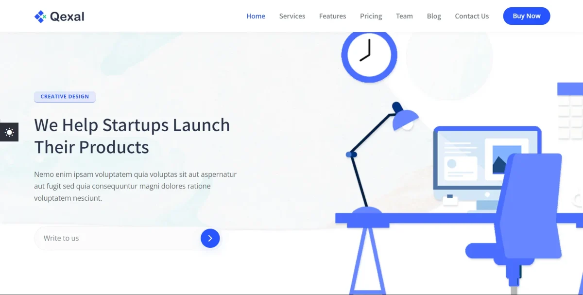Qexal - Stylish HTML Landing Page Template for Startups - Image 1