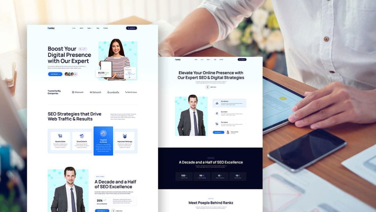 Rankz: Elementor Template Kit for SEO & Digital Marketing Agencies - Image 1