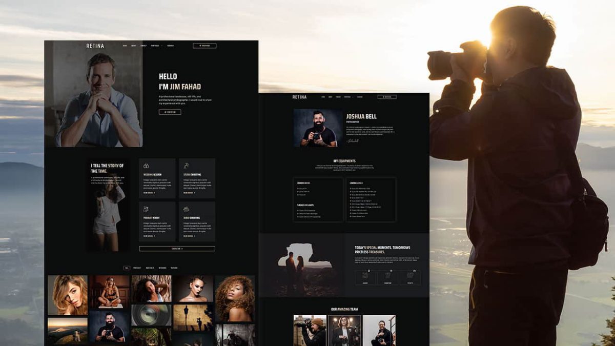 Retina: Elementor Template Kit for Creative Photography - Image 1