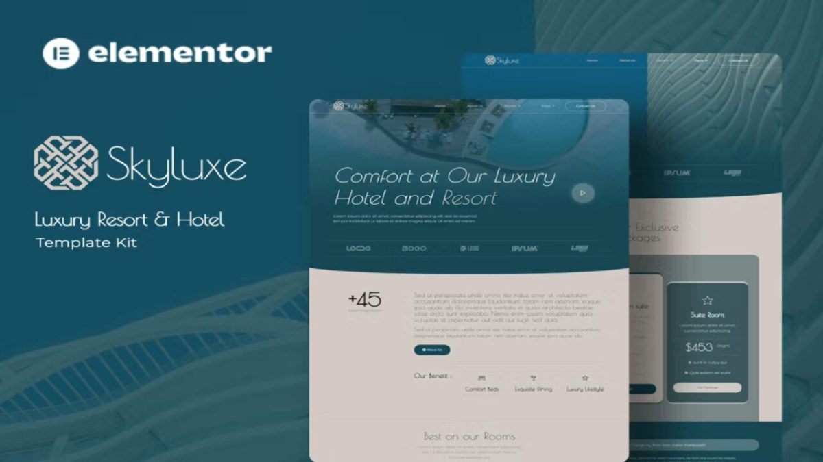 Skyluxe – Luxury Resort & Hotel Elementor Template Kit - Image 1