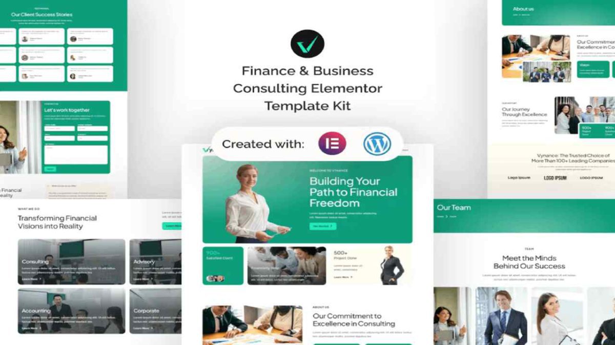 Vynance – Finance & Business Consulting Elementor Template Kit - Image 1