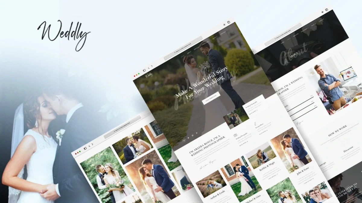 Weddly: Elementor Template Kit for Wedding Photography - Image 1
