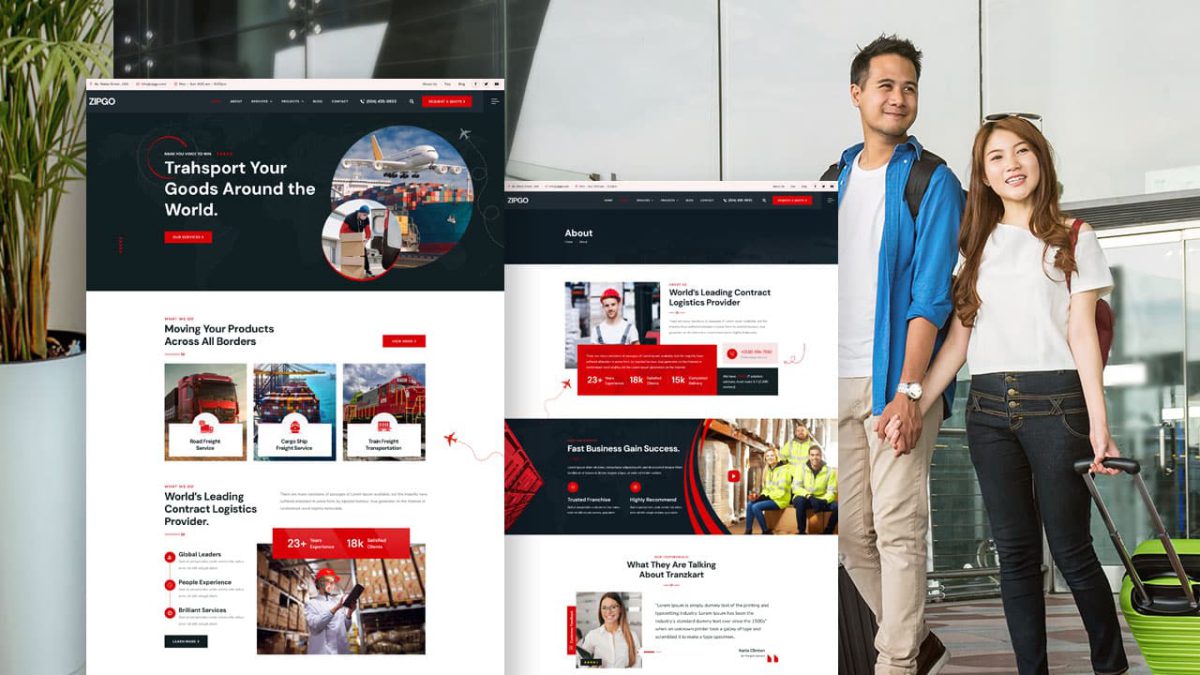 ZipGo: Elementor Template Kit for Logistics & Transportation Services - Image 1