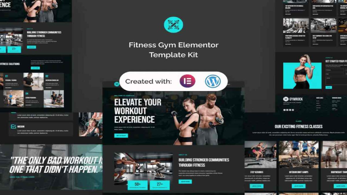 Gymrock – Fitness Gym Elementor Template Kit - Image 1
