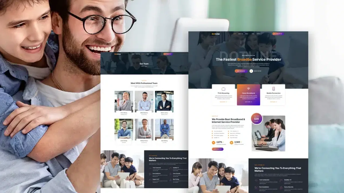 Dotline: Elementor Template Kit for Broadband & Internet Service Providers - Image 1