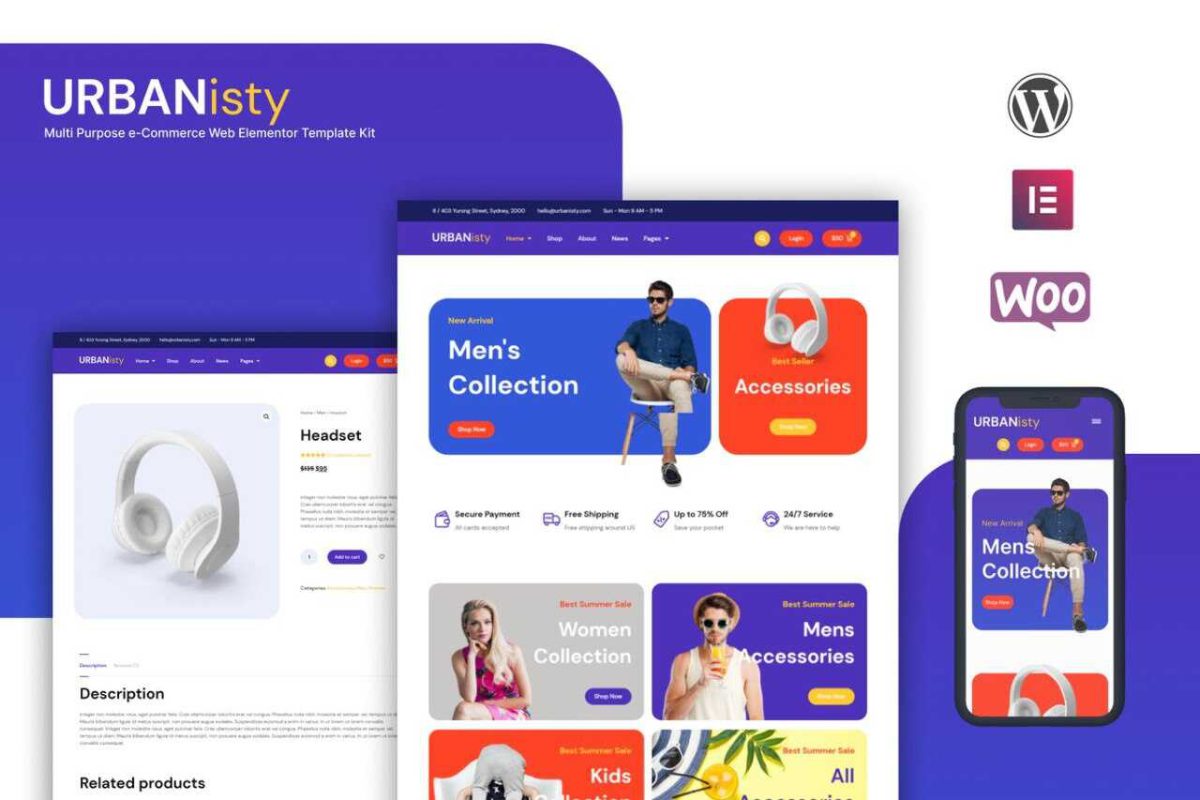 Urbanisty: Elementor Template Kit for Multi-Purpose e-Commerce Websites - Image 1