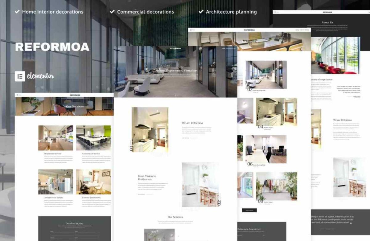 Reformoa: Elementor Template Kit for Architecture & Interior Design - Image 1
