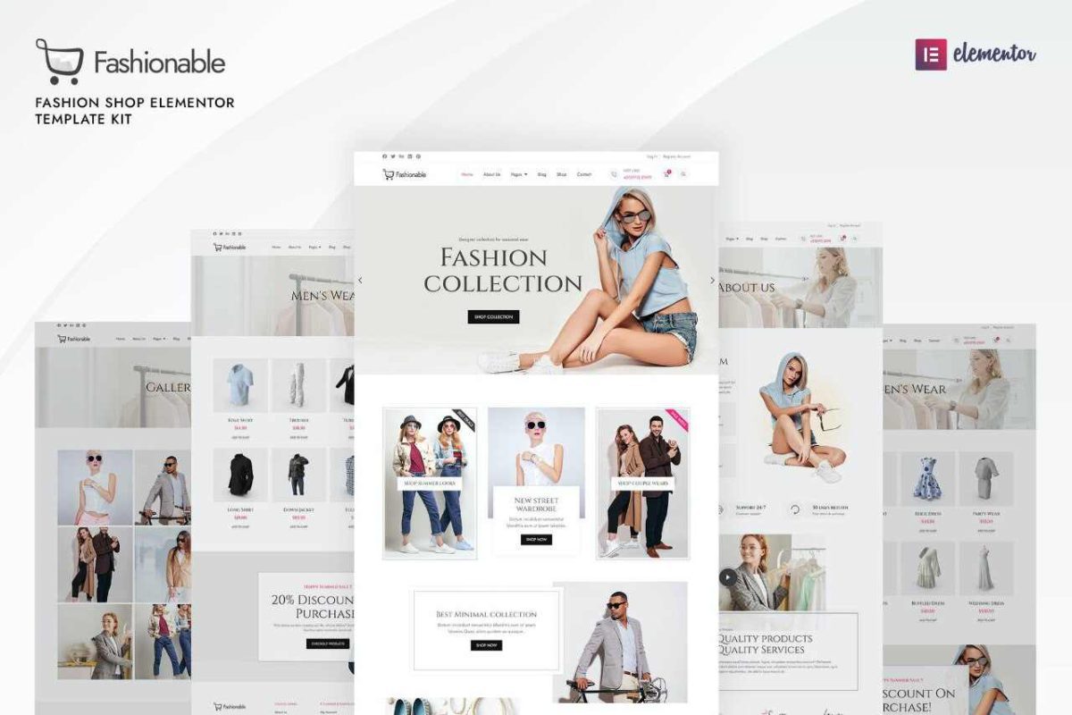 Fashionable: Elementor Template Kit for Fashion Shops & Boutiques - Image 1