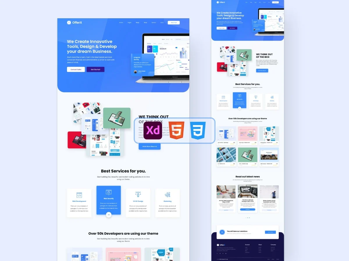 Growtech - Tech & SaaS Responsive Coded Templates - Image 1