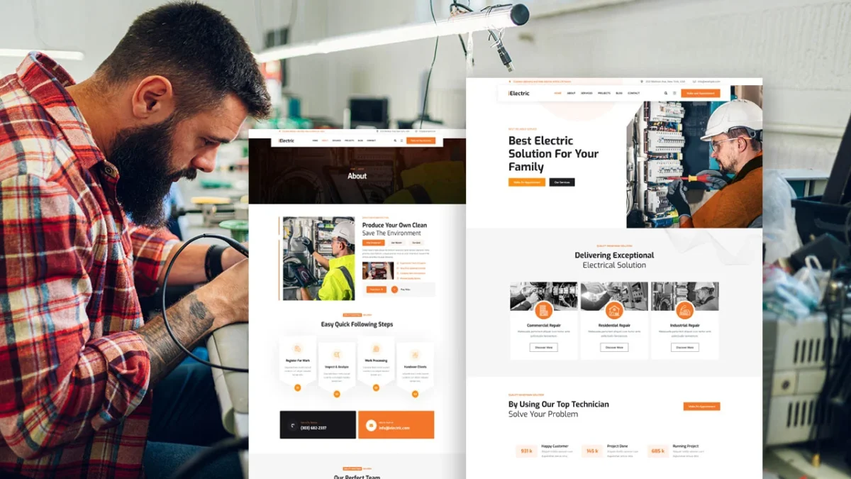 iElectric: Elementor Template Kit for Electrician & Electrical Services - Image 1