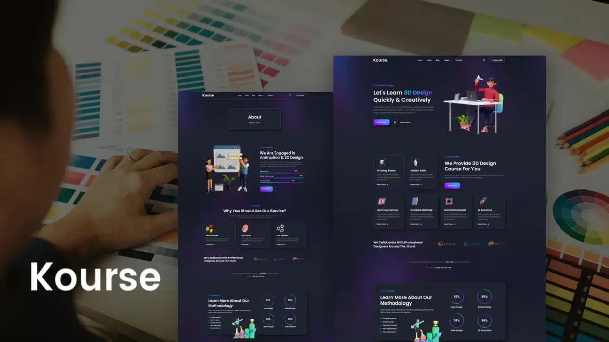 Kourse: Elementor Template Kit for Design Online Courses - Image 1