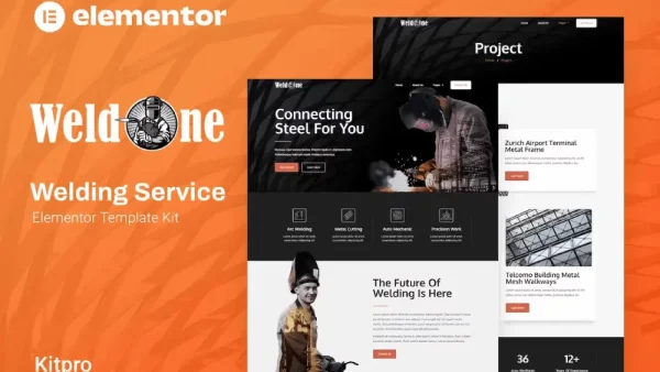 WeldBeam – Elementor Template Kit for Welding & Industrial Services